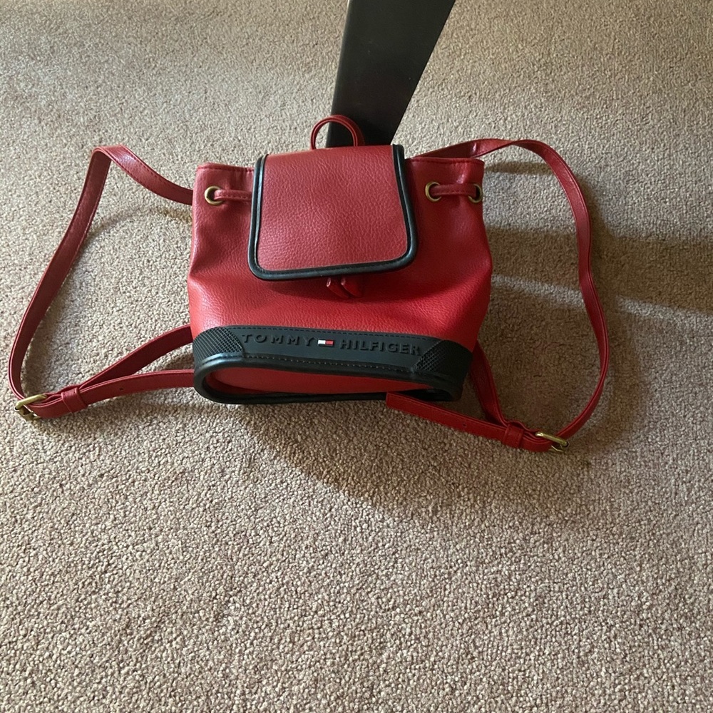 Red Tommy Hilfiger backback